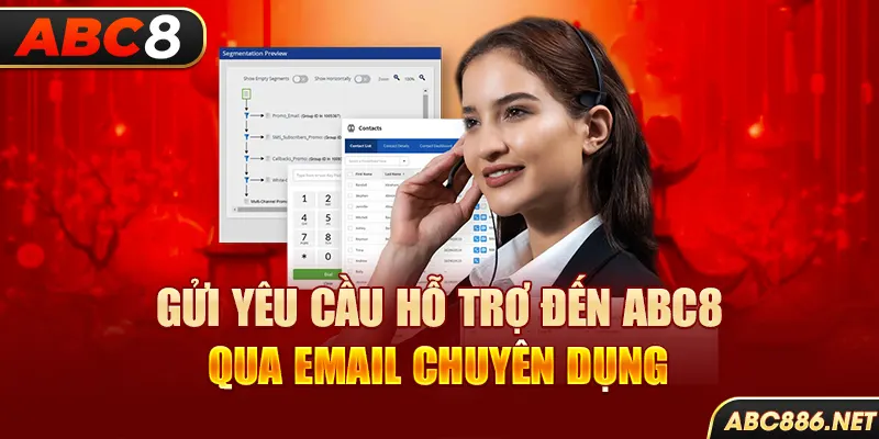 Gửi yêu cầu hỗ trợ đến Abc8 qua email chuyên dụng