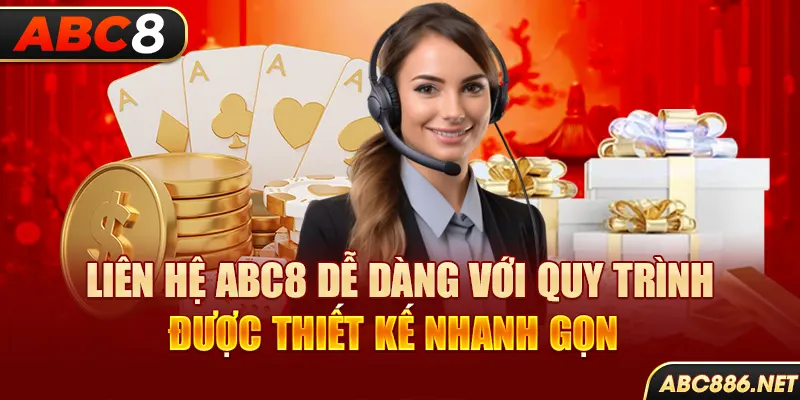 Liên hệ Abc8 dễ dàng với quy trình được thiết kế nhanh gọn 