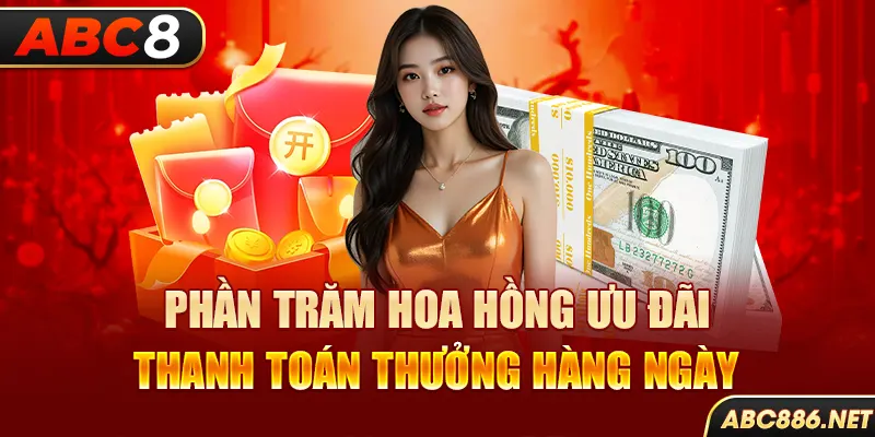 Phần trăm hoa hồng ưu đãi, thanh toán thưởng hàng ngày